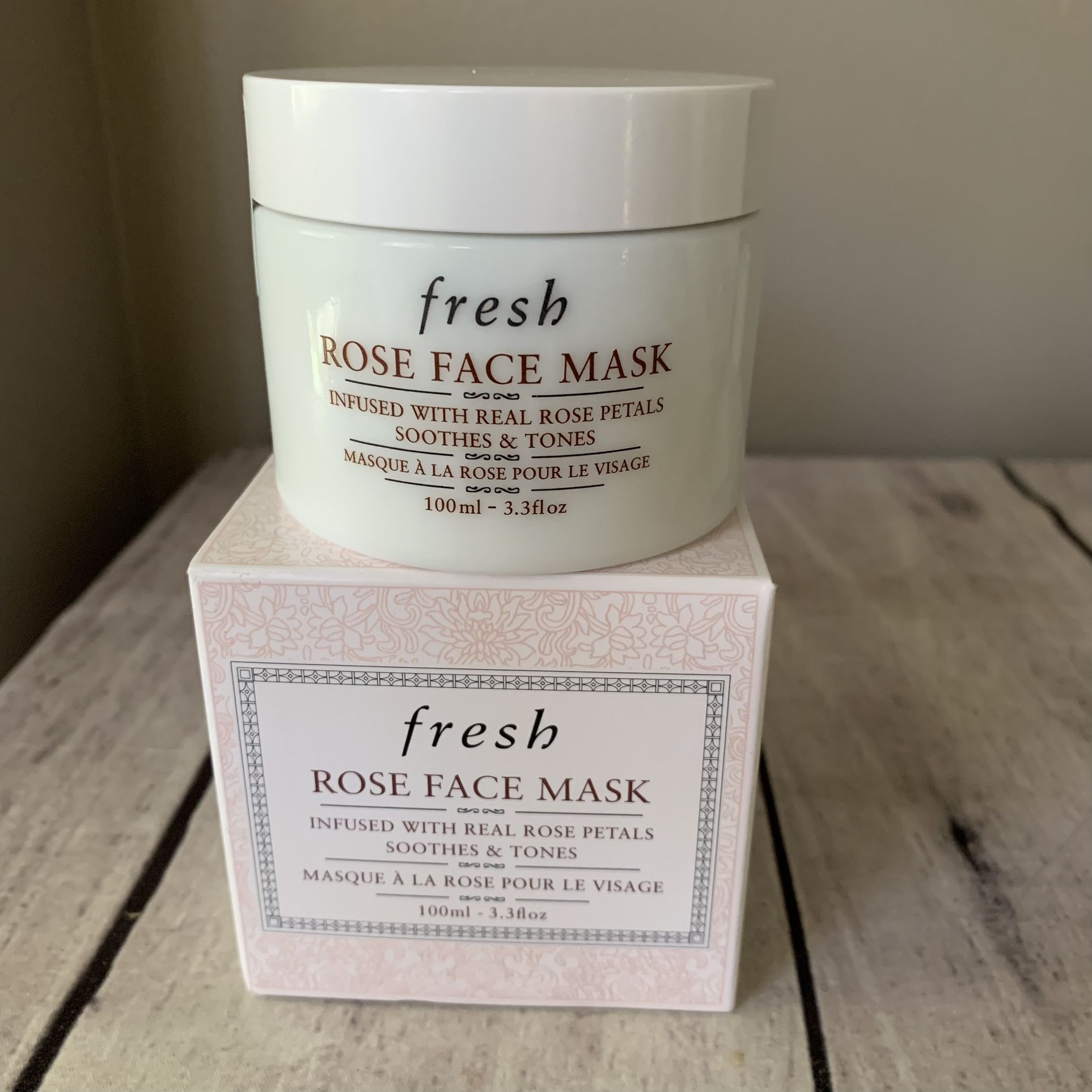 New Fresh Rose Face Mask 3.3 fl oz Full size 100ml