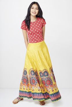 Size M/L Indian Skirt And Too Outfit Ethnic Desi Festive Lehenga