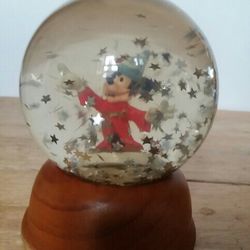 Vintage Disney Mickey Mouse Sorcerer Snow Globe