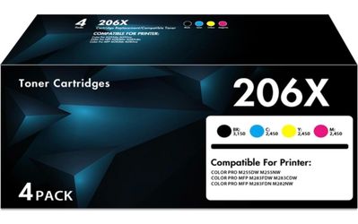 206X Toner Cartridges 4-Pack BCYM