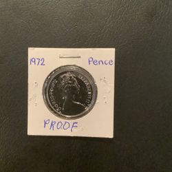 1972 Uk 10 Pence  Proof Only