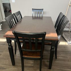 Dining Table And Chairs Set Of 6 