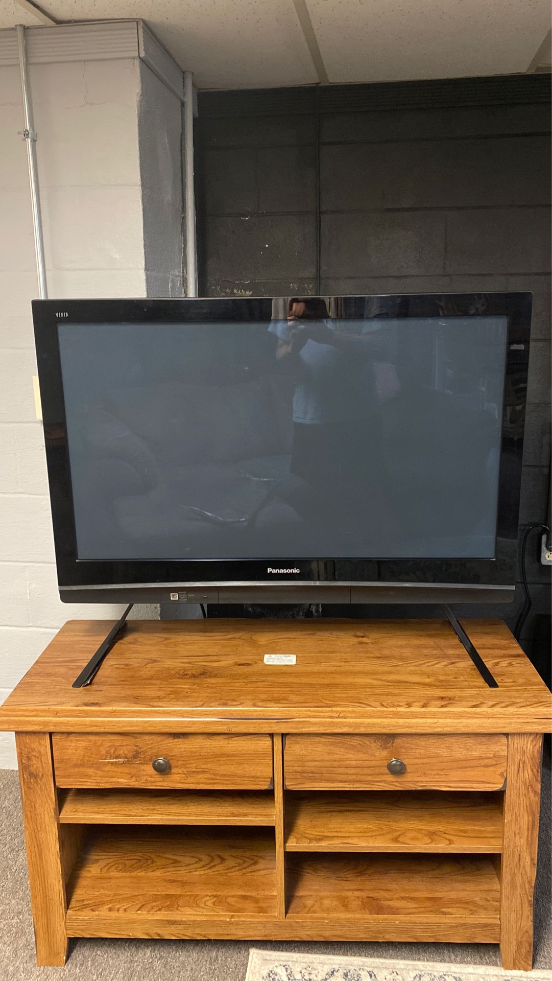 50” Panasonic TV with TV Stand (optional)