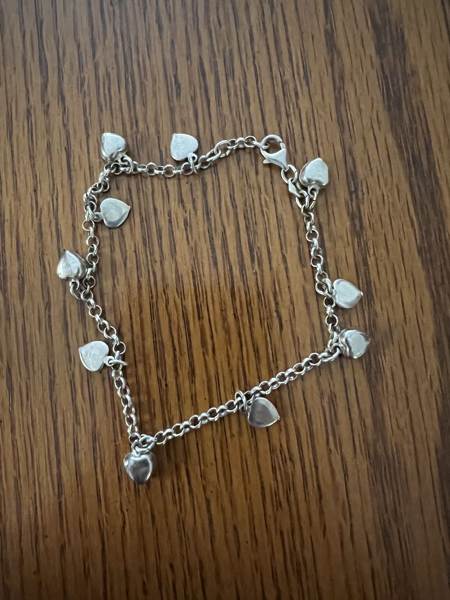 Heart Silver Anklet