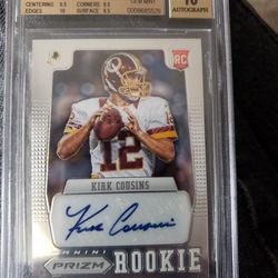 BEST OFFER Kirk Cousins rookie card autographed and serial numbered