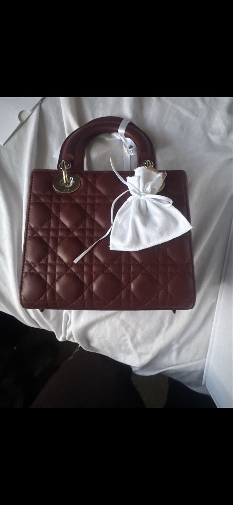 DIOR TOTE HAND BAG “BORDEAUX” Brand New 