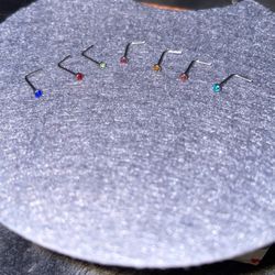 22G Nose Rings Bend To Fit  Bundle Of 7
