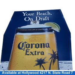 Corona Your Beach On Draft Blue Painting / Picture / Mirror