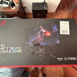 Brad New 32 Inch Asus Rog Swift OLED PG32UCDMR Gaming Monitor Dolby Vision HDR G-Sync 0.03 4K 240Hz 