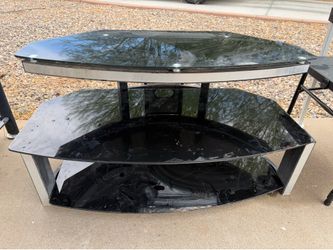Glass tv stand