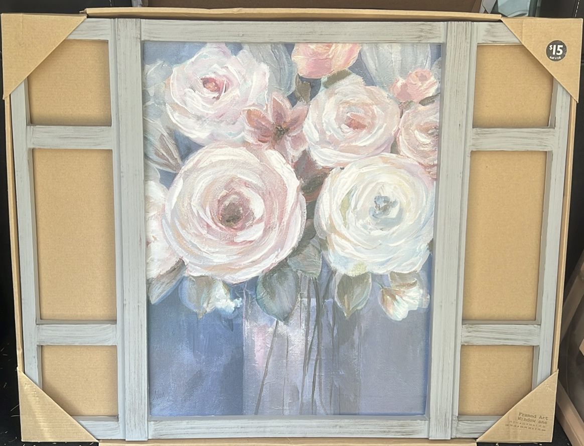 Window Pane Framed Wall Art