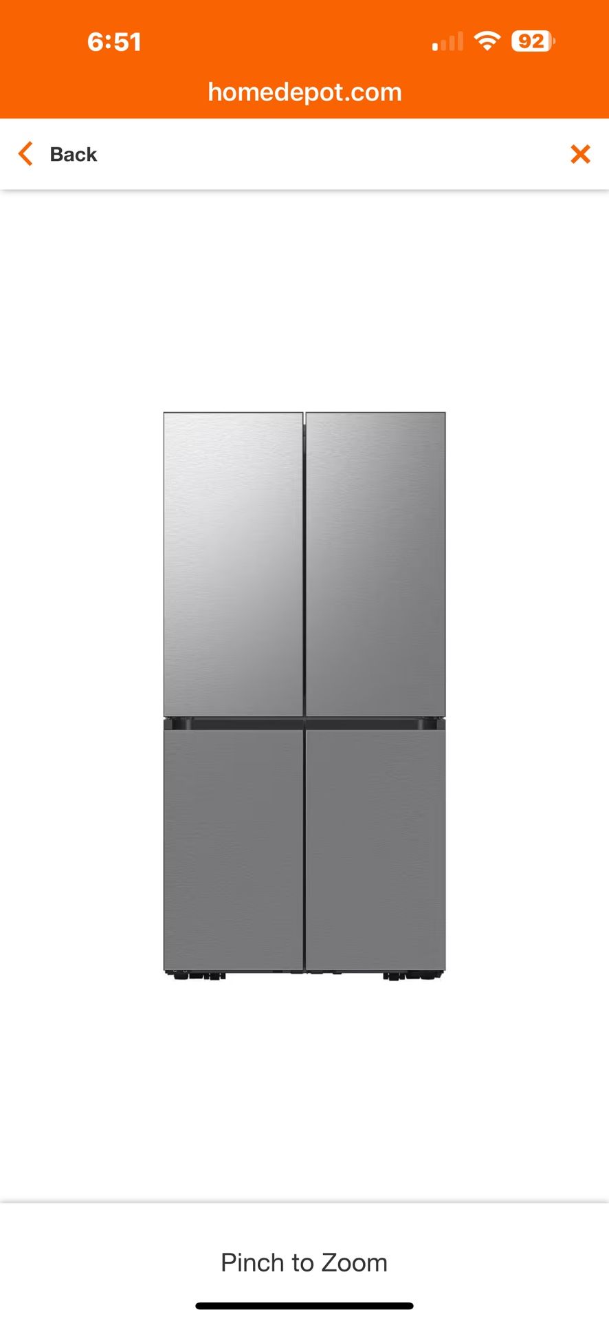 BRAND NEW BESPOKE FLEX REFRIGERATOR STILL ON THE BOX NO SCRATCHES NO DENTS 