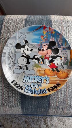 Mickey 60th Birthday plate