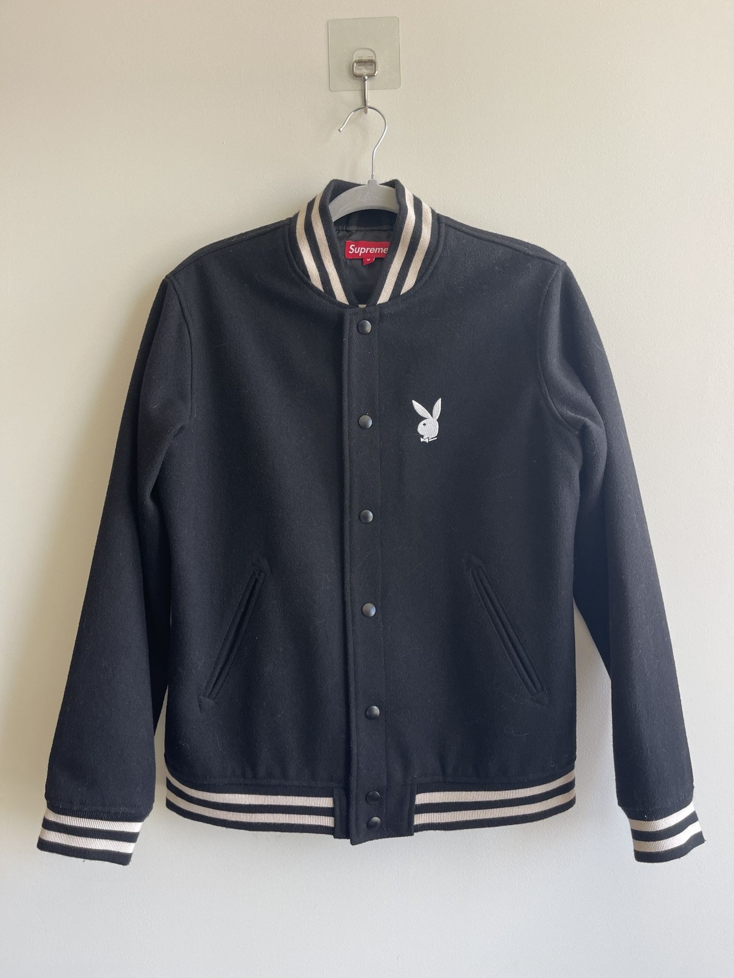 Supreme x Playboy Varsity Jacket size M Black 2011