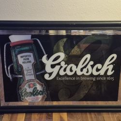 Vintage Grolsch Bar Mirror 49"×34"