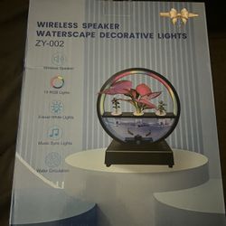 Wireless Speaker & Waterscape Decorative Light
