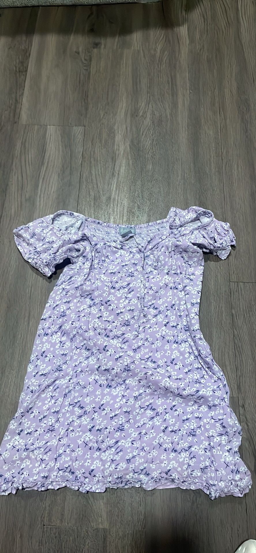 Cute Purple Floral Dress