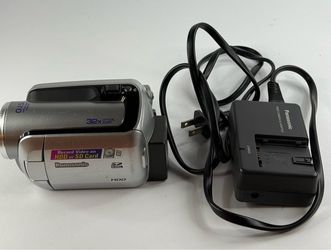 Panasonic SDR-H18 HDD SD Video Camcorder 32x Zoom Silver Tested w Charger