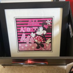 Disney Minnie Mouse “All About Me” Framed Print 14inchesX14inches