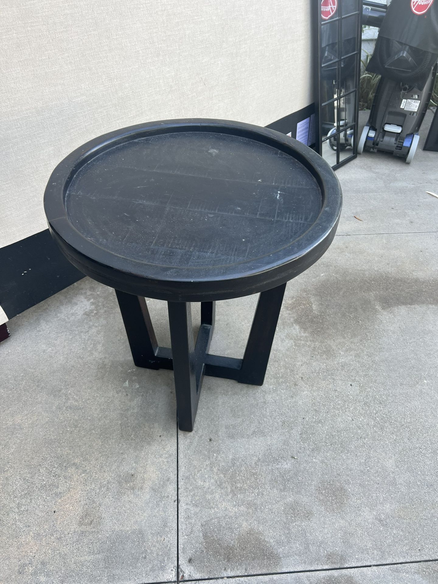 Black Solid Wood Side Table (Kirkland)