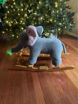 Elephant Rocking Horse Wooden Rocker Excellent Condition
