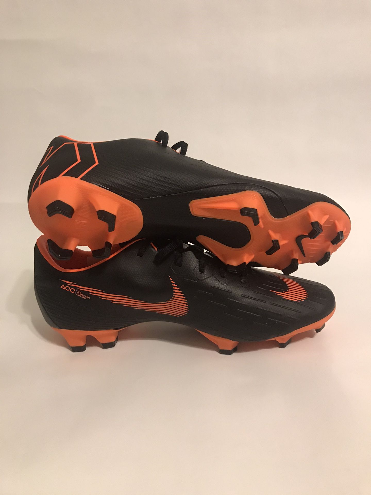 Nike Mercurial Vapor XII Pro FG Soccer Shoes sz 6.5 (Black/Total Orange)