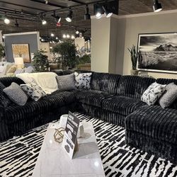 Brand New Super Plush Ashley’s Midnight Madness Sectional 