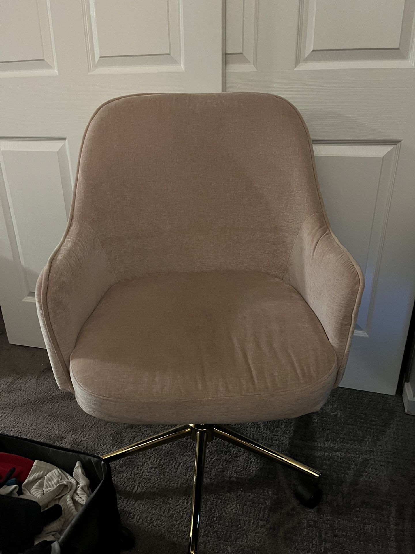 Pink Velvet Office Chair