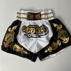 Muay Thai Boxing Shorts White