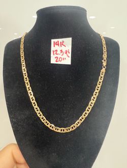14K Yellow Gold Italian Chain For Wedding 12.3Gr 20 Inches Long