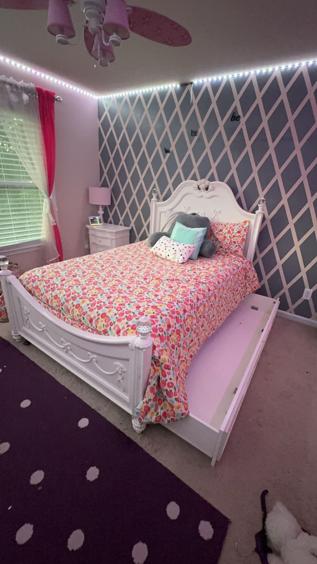 Disney Princess Fairytale White 7 Pc Full Poster Bedroom