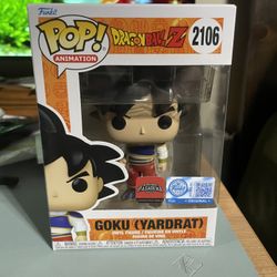 Funko Pop Dragon Ball Z #2106 Goku Yardrat Anime Pasadena Convention Debut Sticker