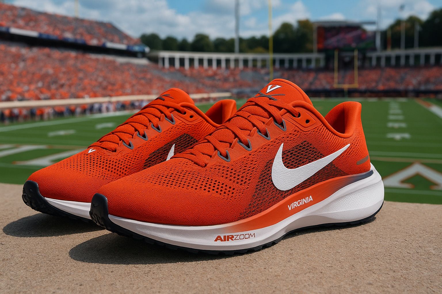 Nike Air Zoom PEGASUS 41 Virginia Cavaliers Orange FZ5151-800 Men's Size 10.5.