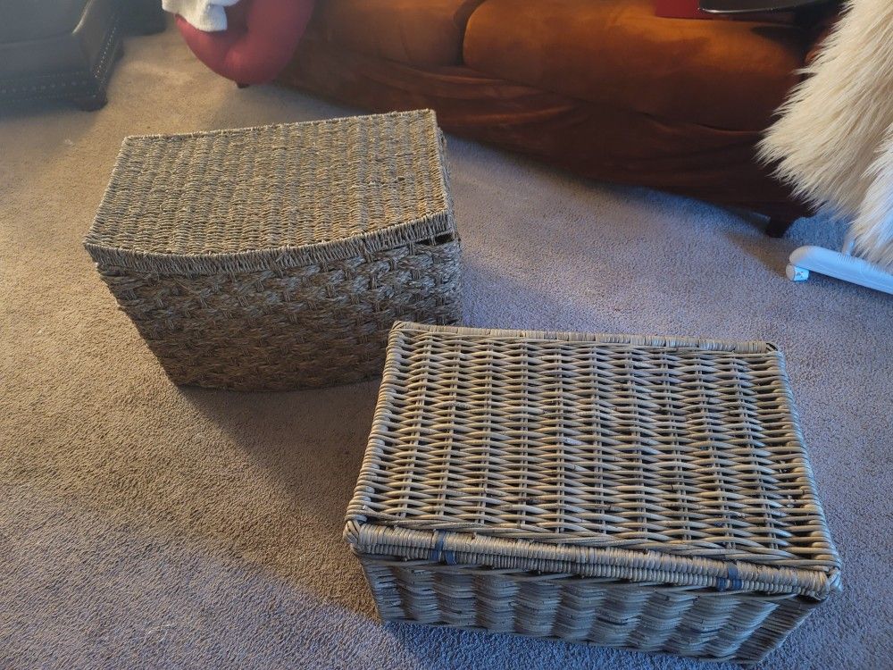 Large Wicker Storage Baskets