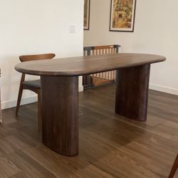 Solid Wooden Dining Table - Chetna  Acacia From Allmodern .com 