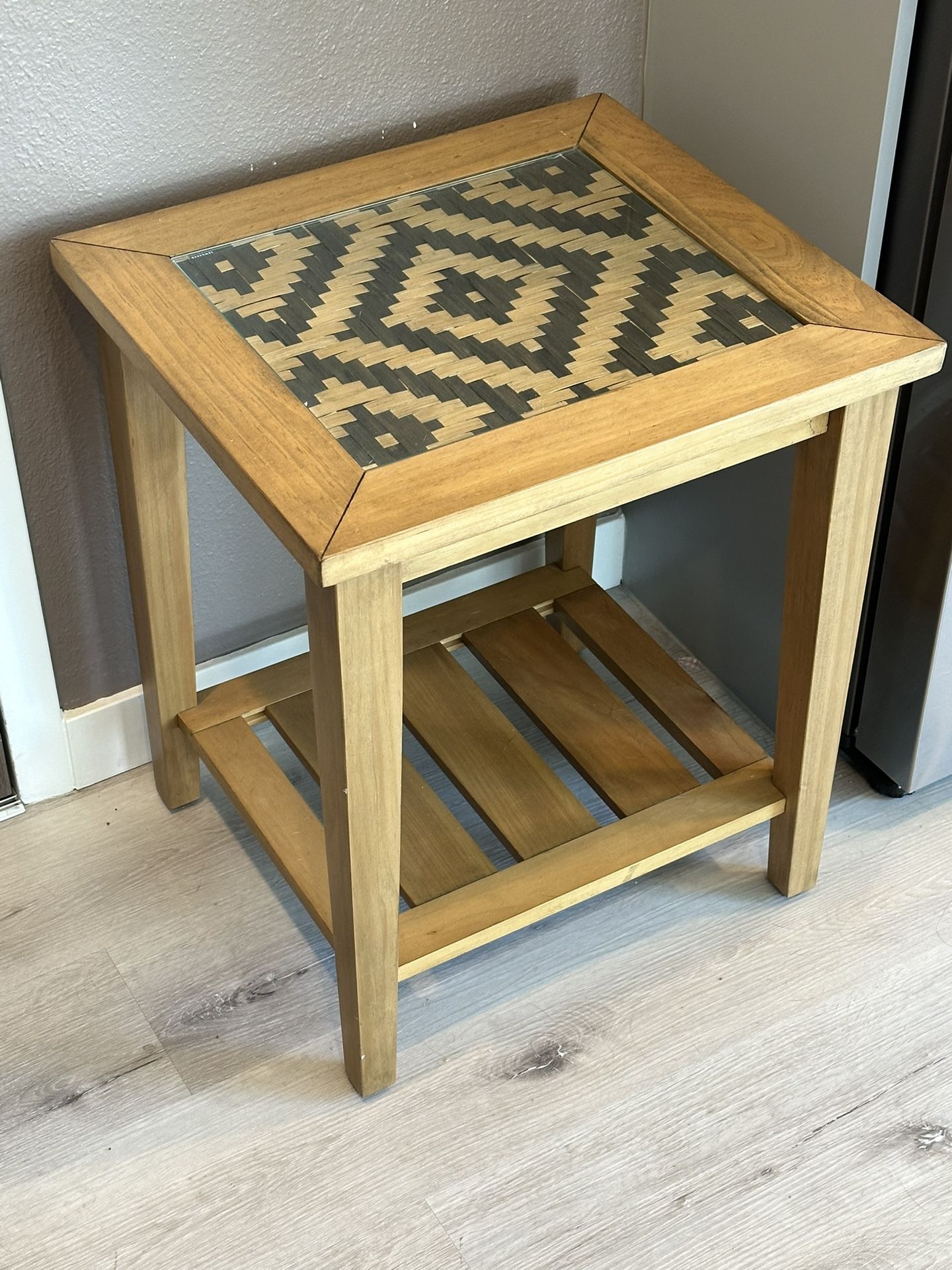 Glass Top End Table