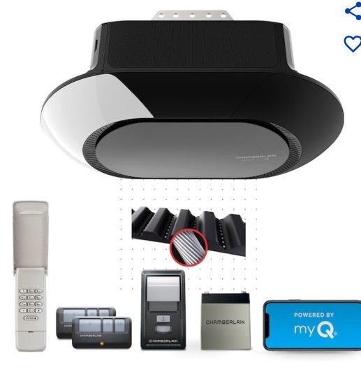 Chamberlain 0.75-HP Smart Belt Drive Garage Door Opener Works with Wi-fi Compatibility Battery Back-up LED Light
