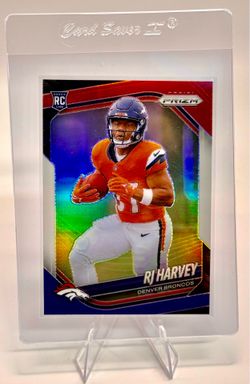 Panini Prizm Base RJ Harvey Rookie Card RC Denver Broncos Mint Holo