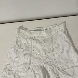 Zara White Boho Shorts 