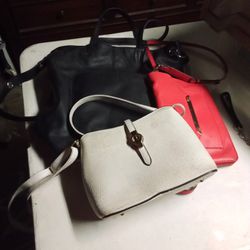 Leather And Suede Overnight Tote At Night And Day Purse