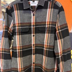 Topman Men Size S Plaid Flannel Cotton Fit Long Sleeve Casual Shirt