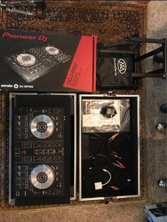 Pioneer-DDJ-SB2-DJ-Controller-ProX-Hardcase-AXA-PortableLaptop-Stand w/ Carry Bag