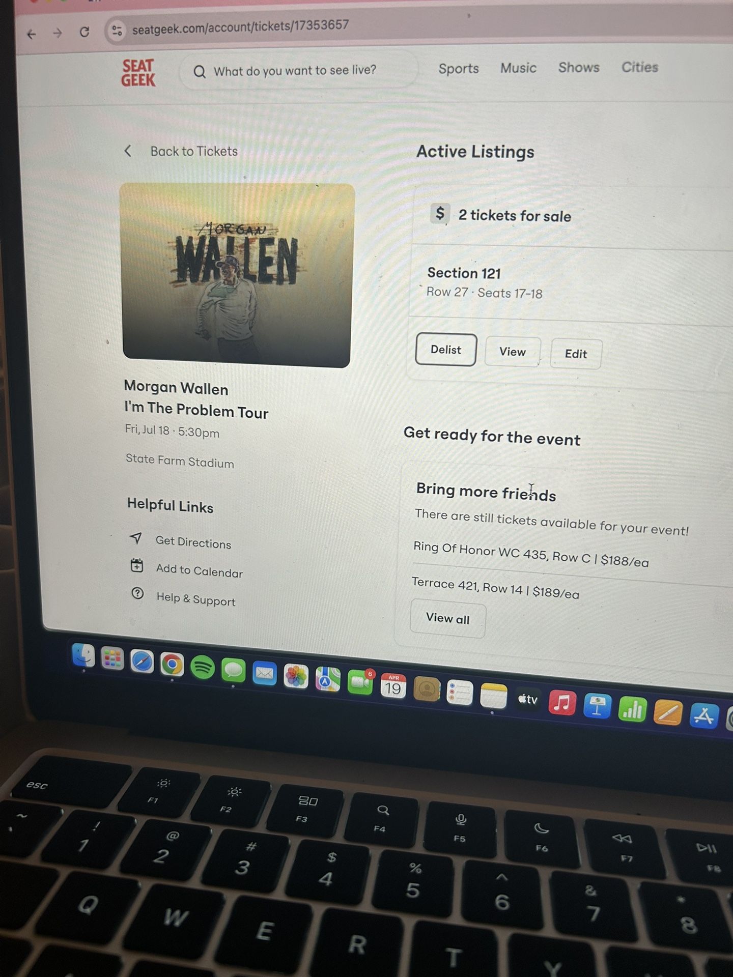 Morgan Wallen: I’m The Problem Tour- Glendale, AZ 7/18