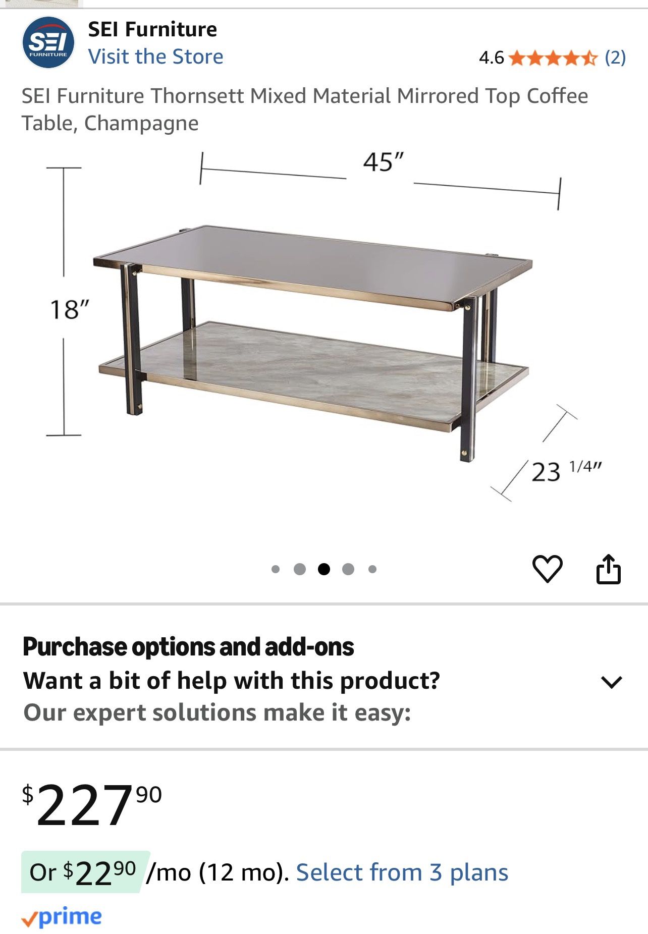 Coffee Table + End Table