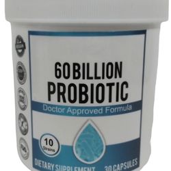 Probiotics 60 Billion CFU - 10 Strains + Organic Prebiotics - Immune, Digestive 