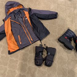 Kid Snow Jacket Gloves  &  Boots
