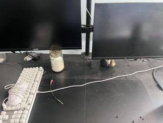 Two Mounted Pc Monitors 