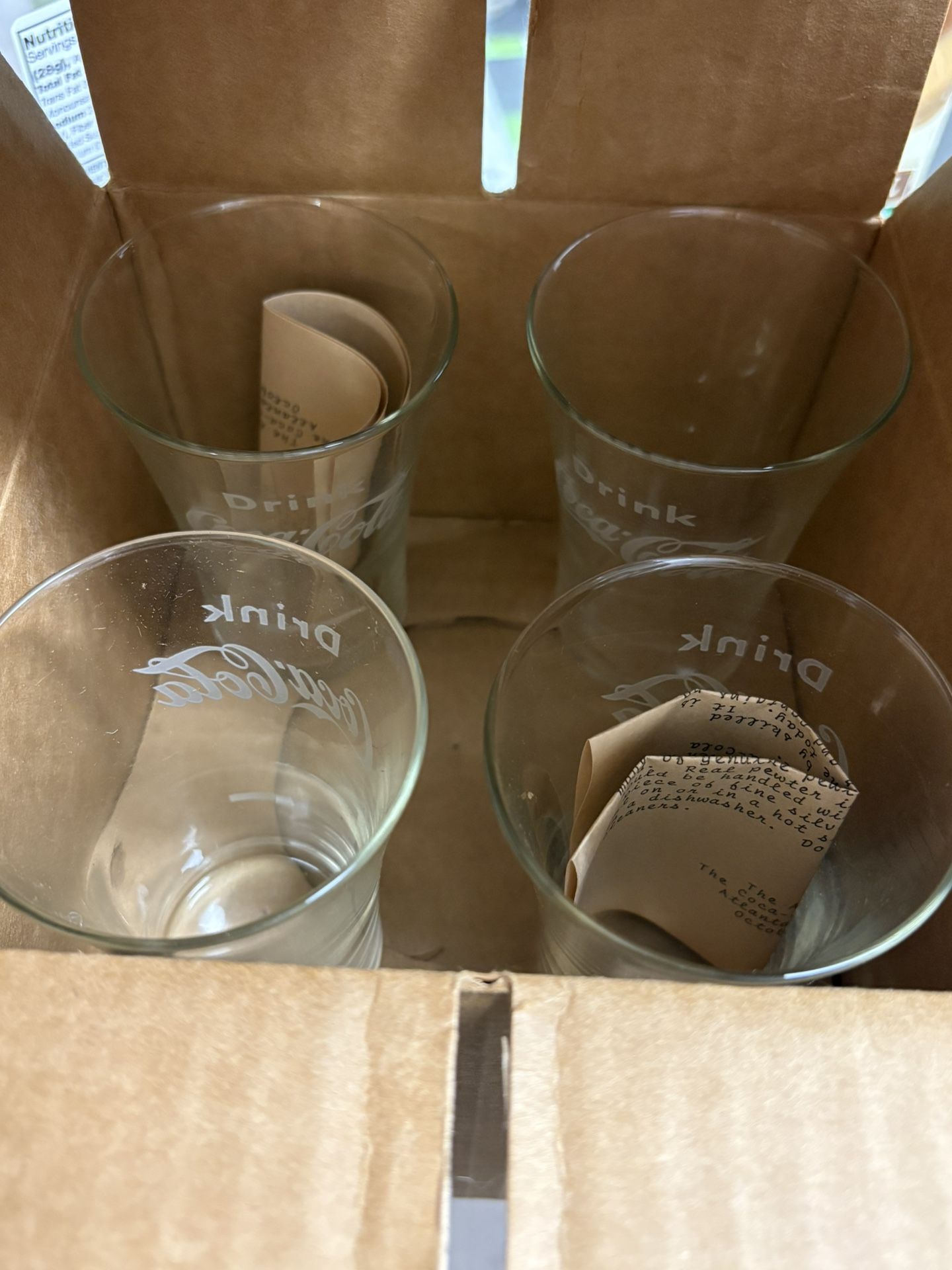 VINTAGE COCA-COLA GLASS W/ PEWTER FOUNTAIN HOLDER & PROVENANCE