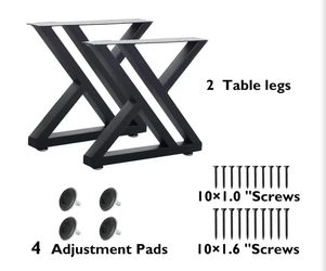 2 Modern Table Legs