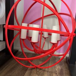 Giant Red Sphere Chandelier 